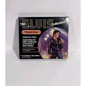 The Elvis Presley Collection "Hound Dog" Collector Plate 50th Anniversary